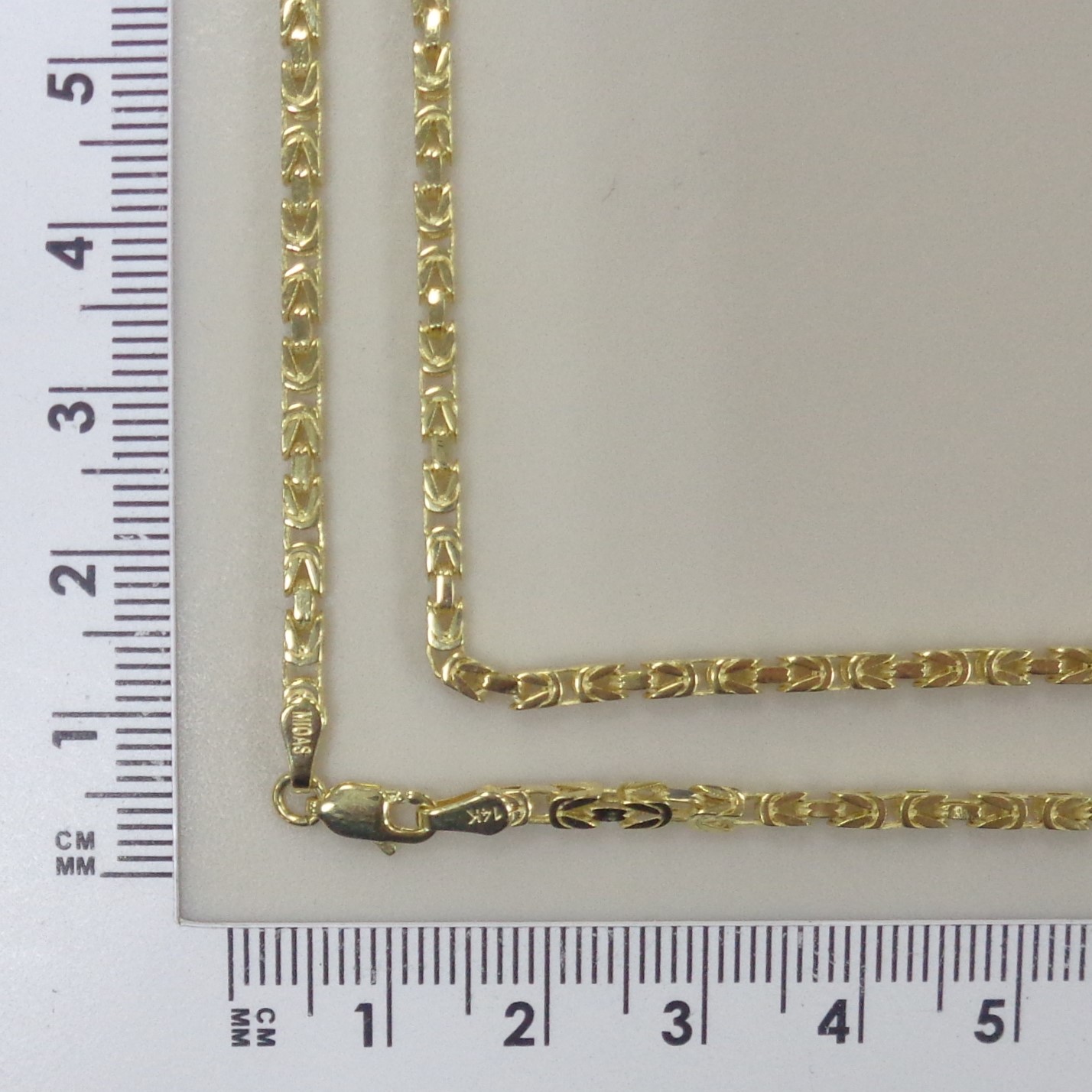 Цепь из желтого золота плетение "Лисий хвост"